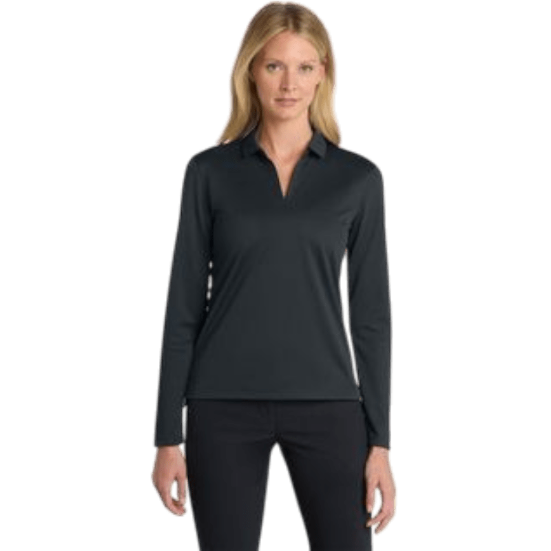 Nike Women's Dri - FIT Micro Pique 2.0 Long Sleeve Polo - Long - Sleeved Polos - SwagWear