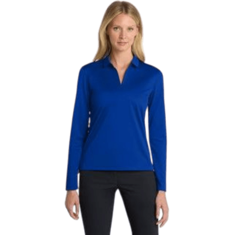 Nike Women's Dri - FIT Micro Pique 2.0 Long Sleeve Polo - Long - Sleeved Polos - SwagWear