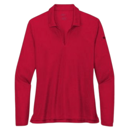 Nike Women's Dri - FIT Micro Pique 2.0 Long Sleeve Polo - Long - Sleeved Polos - SwagWear