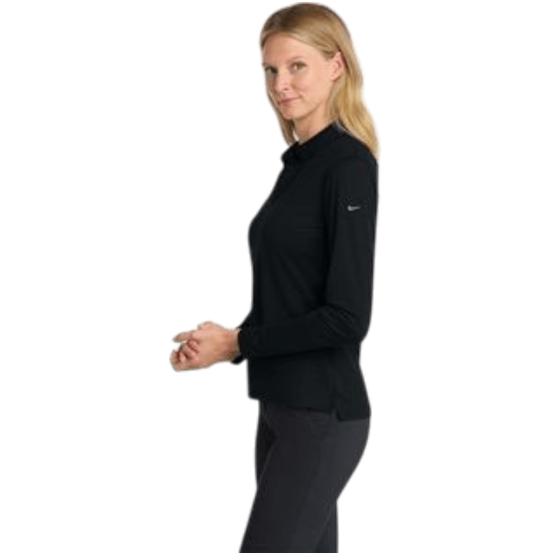 Nike Women's Dri - FIT Micro Pique 2.0 Long Sleeve Polo - Long - Sleeved Polos - SwagWear