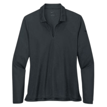 Nike Women's Dri - FIT Micro Pique 2.0 Long Sleeve Polo - Long - Sleeved Polos - SwagWear