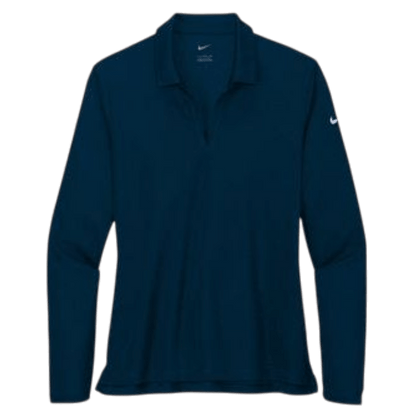 Nike Women's Dri - FIT Micro Pique 2.0 Long Sleeve Polo - Long - Sleeved Polos - SwagWear