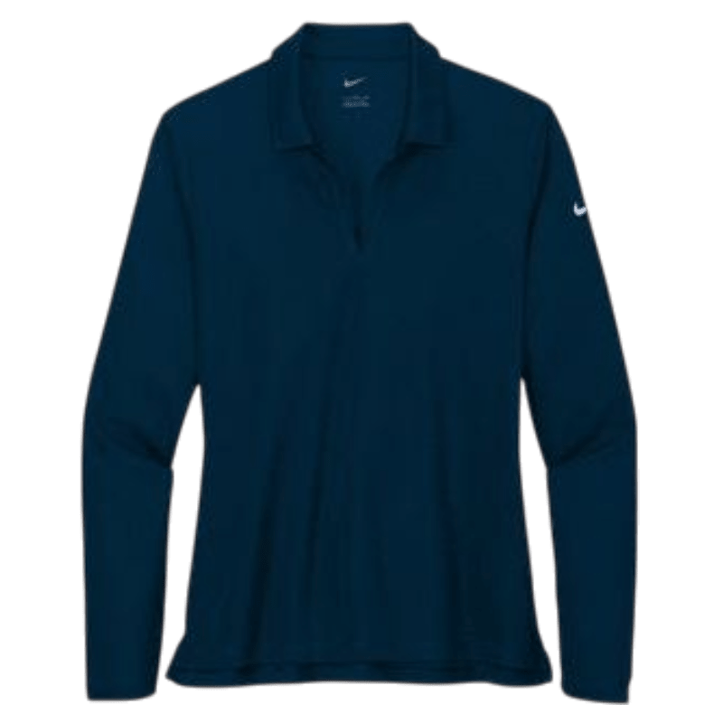 Nike Women's Dri - FIT Micro Pique 2.0 Long Sleeve Polo - Long - Sleeved Polos - SwagWear