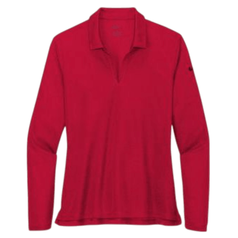 Nike Women's Dri-FIT Micro Pique 2.0 Long Sleeve Polo - Long-Sleeved Polos - SwagWear