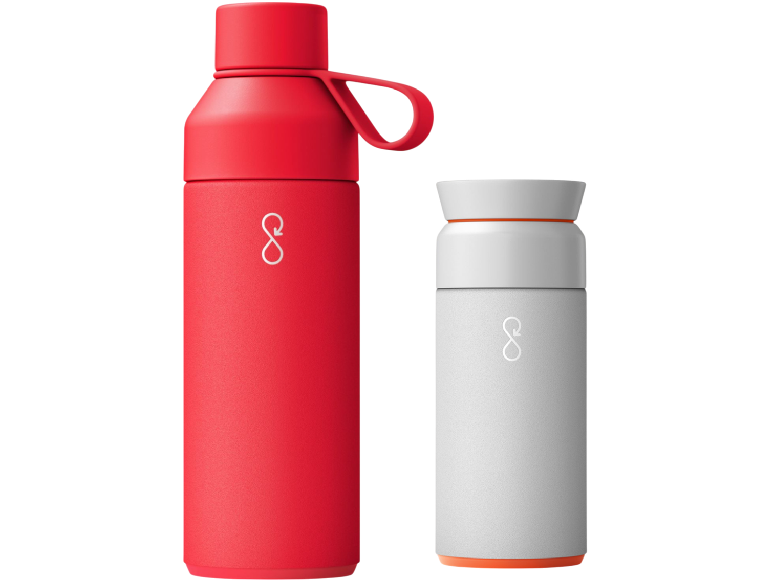 Ocean Bottle Hydrate & Caffeinate - Fire Red / Rock Grey - Drinkware Sets
