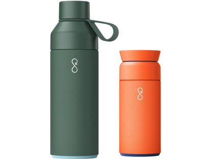 Ocean Bottle Hydrate & Caffeinate - Forest Green / Sun Orange - Drinkware Sets