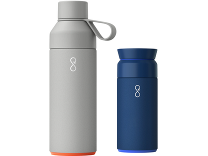 Ocean Bottle Hydrate & Caffeinate - Rock Grey / Ocean Blue - Drinkware Sets