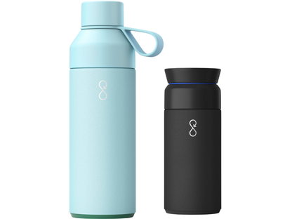 Ocean Bottle Hydrate & Caffeinate - Sky Blue / Obsidian Black - Drinkware Sets