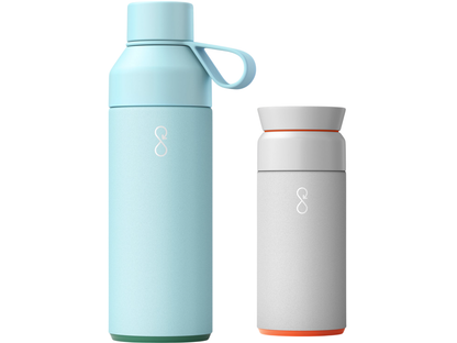 Ocean Bottle Hydrate & Caffeinate - Sky Blue / Rock Grey - Drinkware Sets