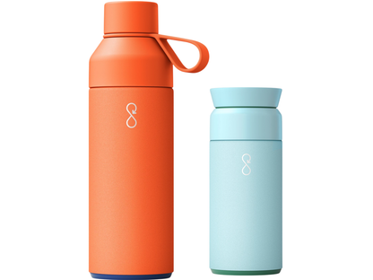 Ocean Bottle Hydrate & Caffeinate - Sun Orange / Sku Blue - Drinkware Sets
