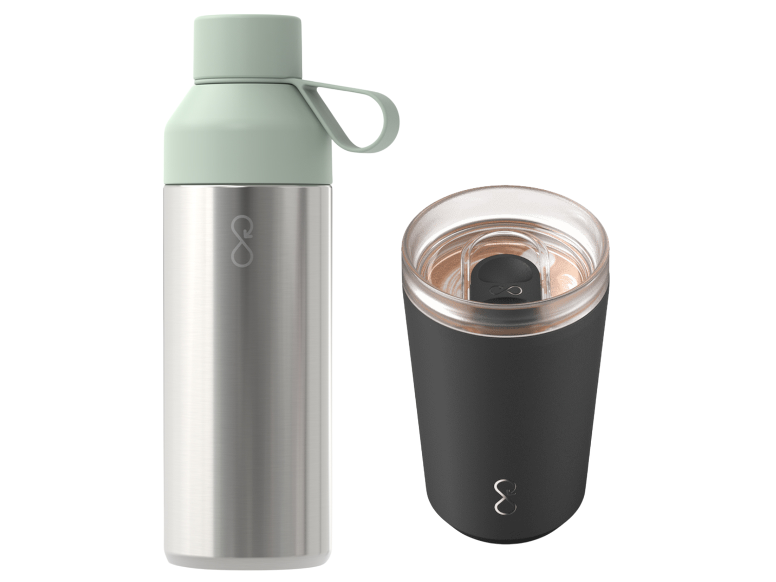 Ocean Bottle Planet-friendly Pals - Forest Green / Obsidian Black - Drinkware Sets