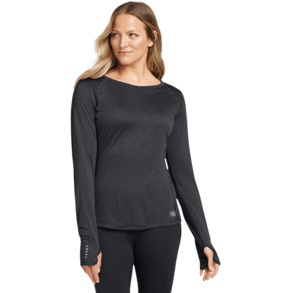 OGIO® Women's Long Sleeve Pulse Crew - Long - Sleeved T-Shirts - SwagWear