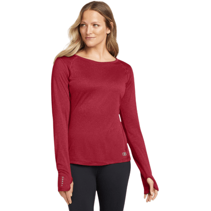 OGIO® Women's Long Sleeve Pulse Crew - Long - Sleeved T-Shirts - SwagWear
