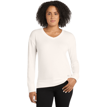 OGIO® Women's Luuma Flex Long Sleeve V - Neck - Long - Sleeved T-Shirts - SwagWear