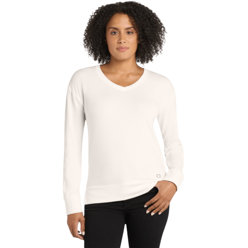 OGIO® Women's Luuma Flex Long Sleeve V - Neck - Long - Sleeved T-Shirts - SwagWear