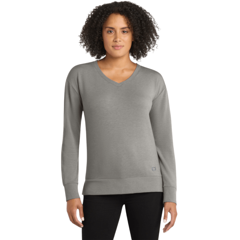 OGIO® Women's Luuma Flex Long Sleeve V - Neck - Long - Sleeved T-Shirts - SwagWear