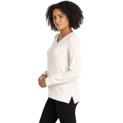 OGIO® Women's Luuma Flex Long Sleeve V - Neck - Long - Sleeved T-Shirts - SwagWear