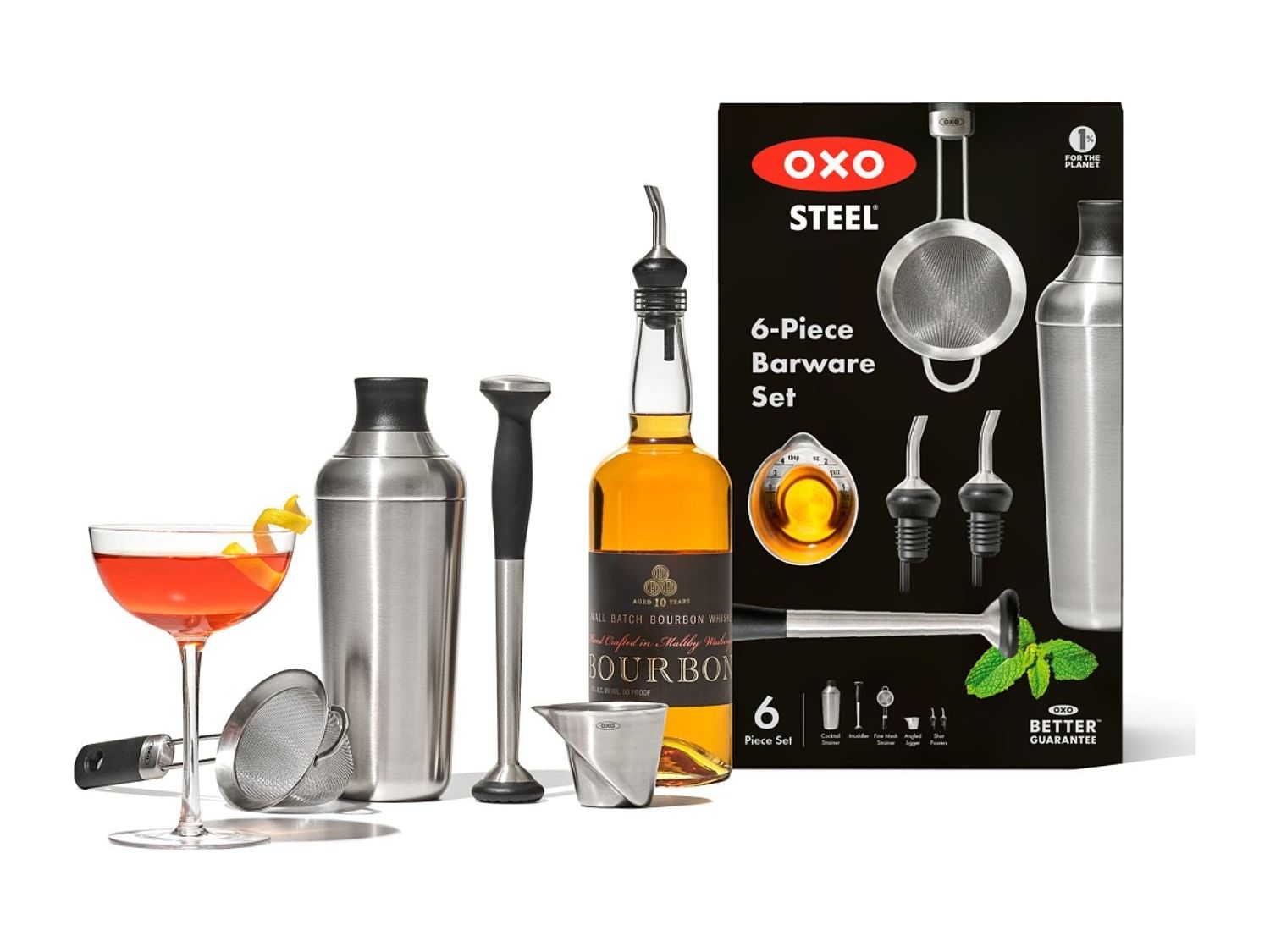 OXO Steel 6-piece Barware Set - Steel - Barware