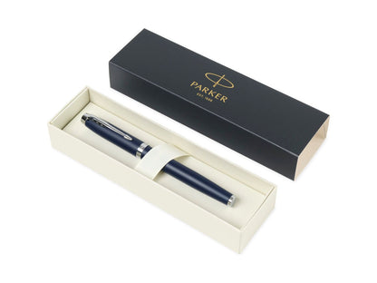 Parker IM Rollerball - Matte Blue - Blue Matte - Silver Trim - Roller Ball Pens