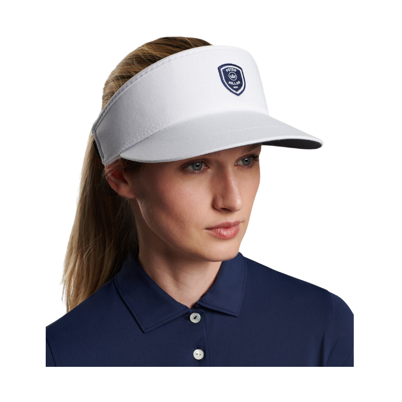 Peter Millar Crown Crest Tour Visor - White - Visors