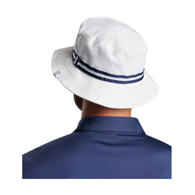 Peter Millar Crown Seal Oxford Bucket Hat - White - Bucket Hats