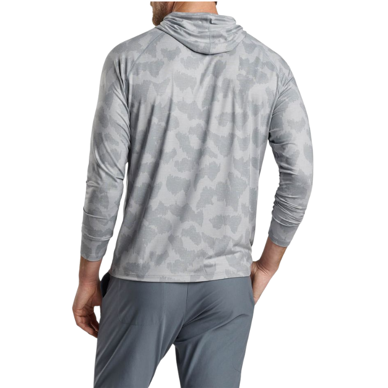 Peter Millar Men's Aurora Windowpane Camo Performance T-Shirt Hoodie
