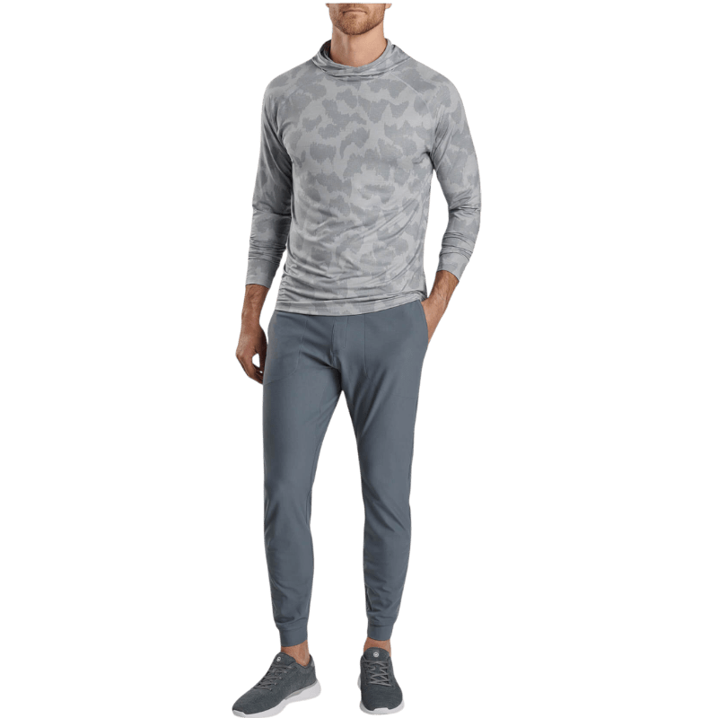 Peter Millar Men's Aurora Windowpane Camo Performance T-Shirt Hoodie - Hoodies - SwagWear