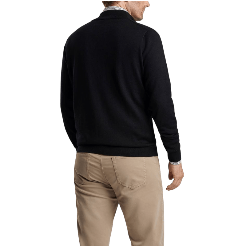 Peter Millar Men's Autumn Crest Suede Trim Quarter-Zip - Pullovers - SwagWear