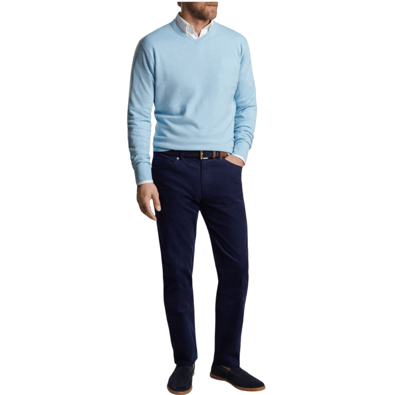 Peter Millar Men's Crown Heritage Cashmere V-Neck Sweater - Sweaters - SwagWear
