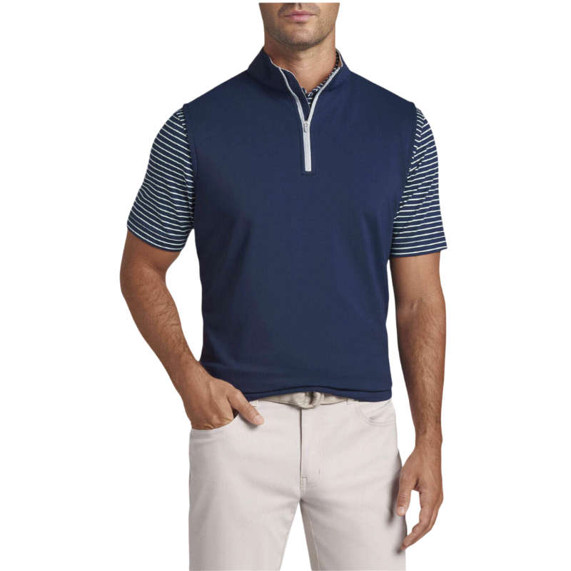 Peter Millar Men's Galway Performance Quarter-Zip Vest