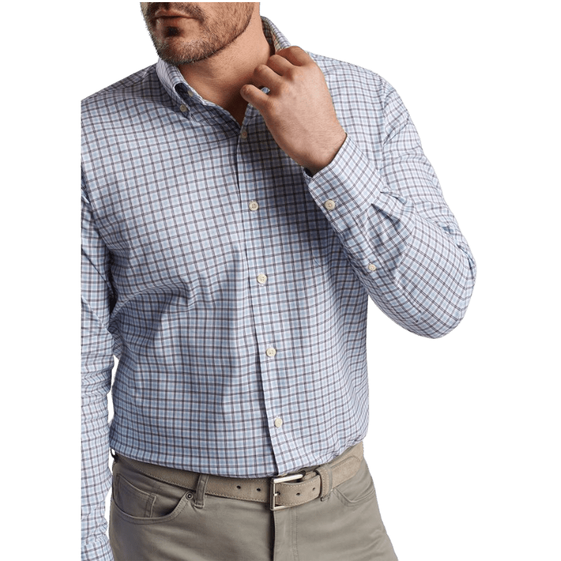 Peter Millar Men's Hamilton Crown Lite Cotton-Stretch Sport Shirt - Button Down Shirts - SwagWear