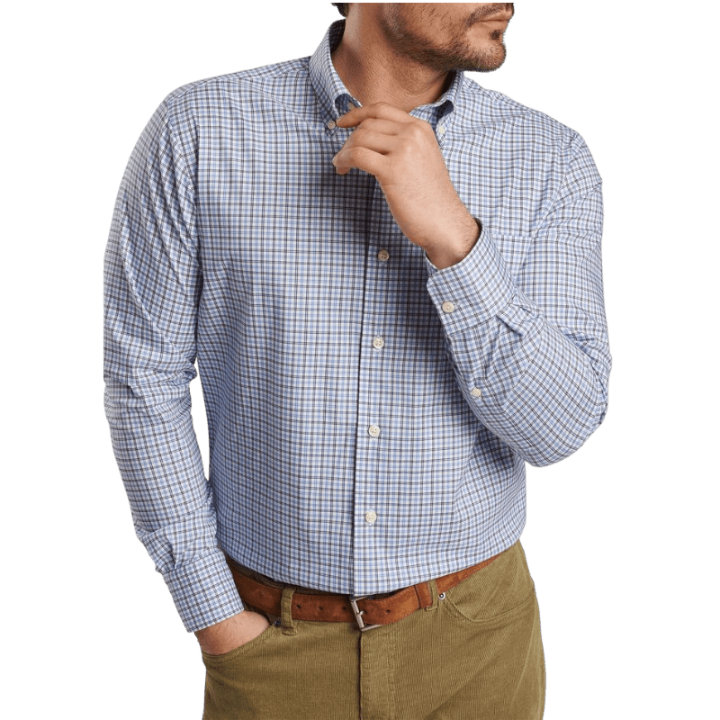 Peter Millar Men's Hamilton Crown Lite Cotton-Stretch Sport Shirt - Button Down Shirts - SwagWear