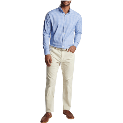 Peter Millar Men's Hawkes Performance Twill Sport Shirt - Button Down Shirts - SwagWear