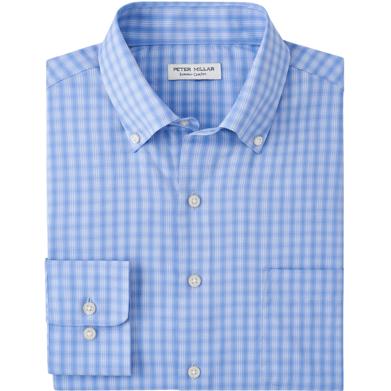 Peter Millar Men's Hawkes Performance Twill Sport Shirt - Button Down Shirts - SwagWear