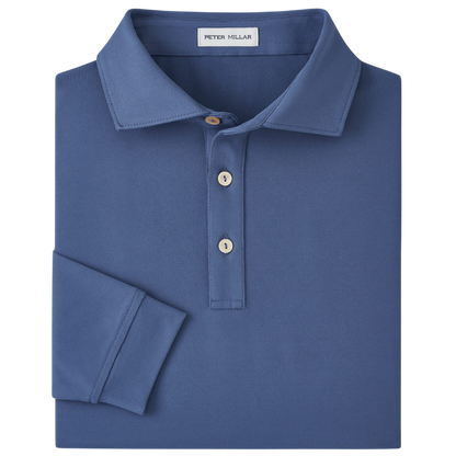 Peter Millar Men's Lyons Performance Jersey Long-Sleeve Polo