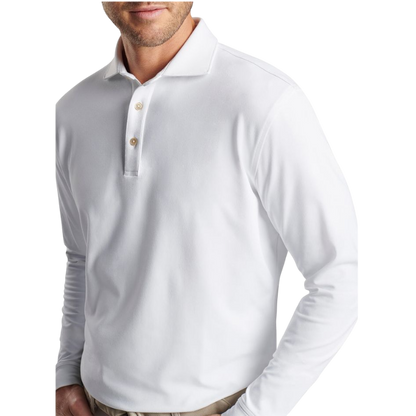 Peter Millar Men's Lyons Performance Jersey Long-Sleeve Polo