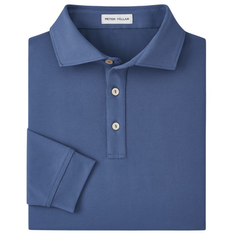 Peter Millar Men's Lyons Performance Jersey Long-Sleeve Polo - Polos - SwagWear