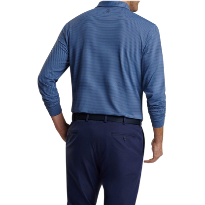 Peter Millar Men's Lyons Performance Striped Jersey Long-Sleeve Polo