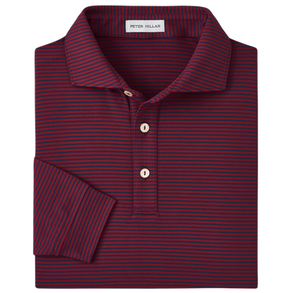 Peter Millar Men's Lyons Performance Striped Jersey Long-Sleeve Polo