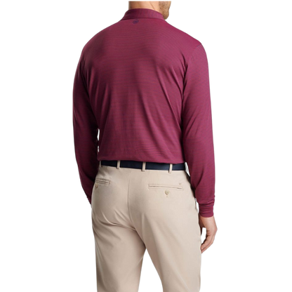 Peter Millar Men's Lyons Performance Striped Jersey Long-Sleeve Polo