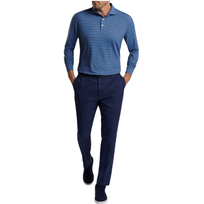 Peter Millar Men's Lyons Performance Striped Jersey Long-Sleeve Polo