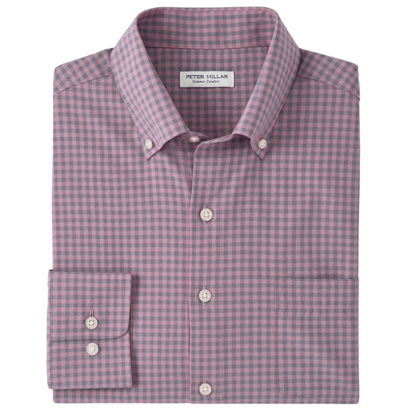 Peter Millar Men's Murray Performance Poplin Sport Shirt - Button Down Shirts - SwagWear