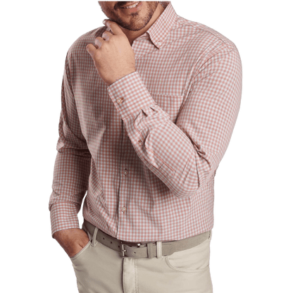 Peter Millar Men's Murray Performance Poplin Sport Shirt - Button Down Shirts - SwagWear