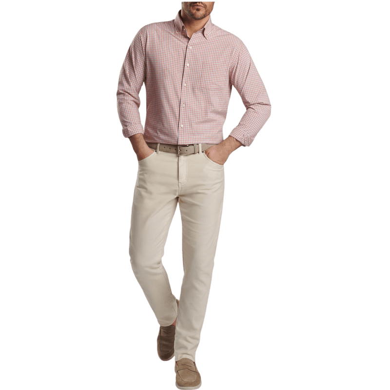Peter Millar Men's Murray Performance Poplin Sport Shirt - Button Down Shirts - SwagWear
