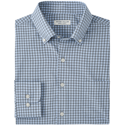 Peter Millar Men's Murray Performance Poplin Sport Shirt - Button Down Shirts - SwagWear