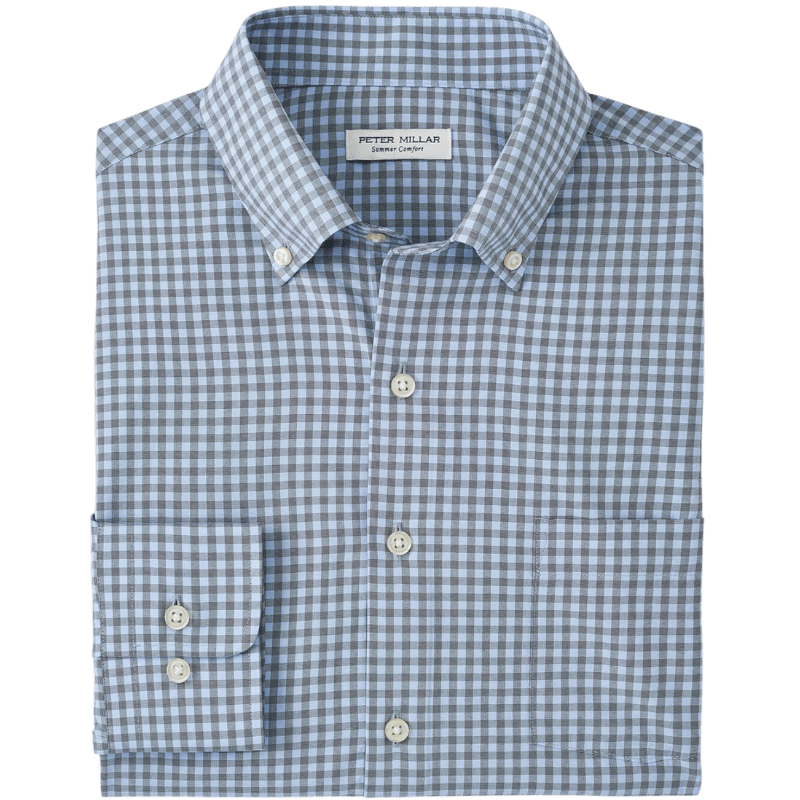 Peter Millar Men's Murray Performance Poplin Sport Shirt - Button Down Shirts - SwagWear