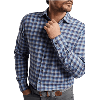 Peter Millar Men's North Bay Cotton Sport Shirt - Button Down Shirts - SwagWear