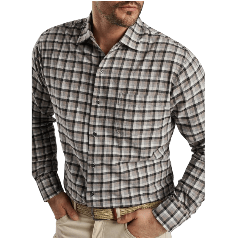 Peter Millar Men's North Bay Cotton Sport Shirt - Button Down Shirts - SwagWear
