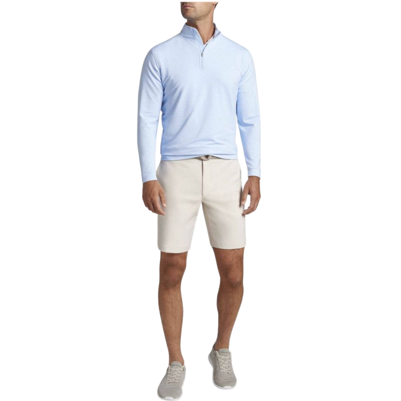 Peter Millar Men's Perth Sugar Stripe Performance Quarter-Zip