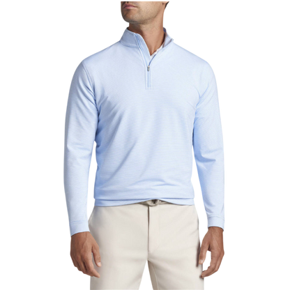 Peter Millar Men's Perth Sugar Stripe Performance Quarter-Zip